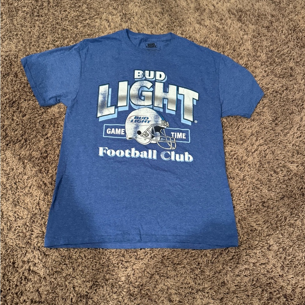 Bud Light Blue Short Sleeve Men's Tee